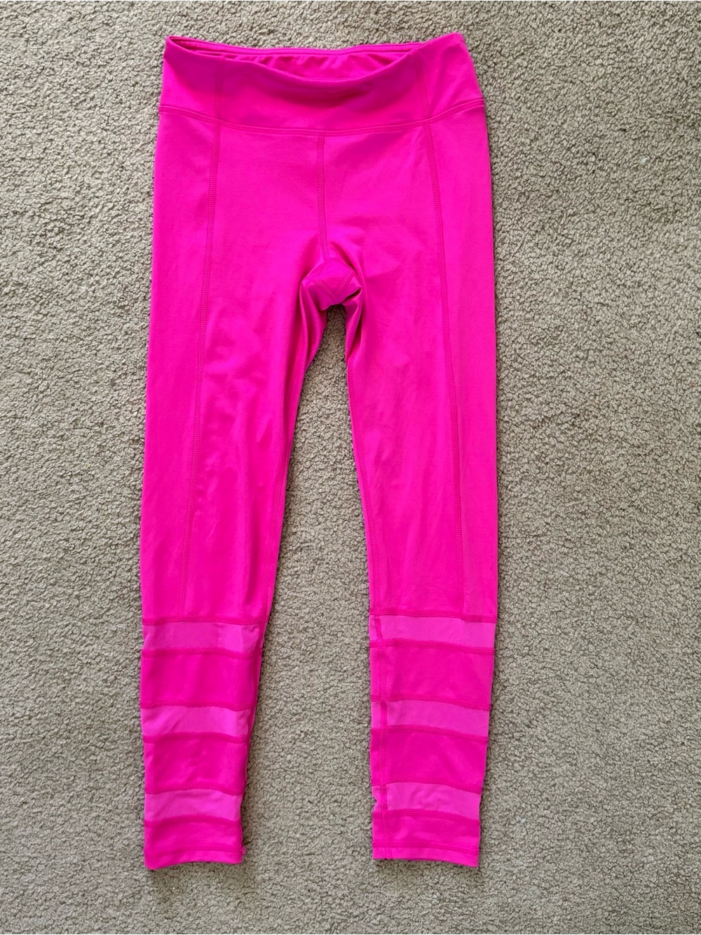 Active Life Girls Ankle Leggings Solid Pink Polyester/Spandex 10/12 Dance